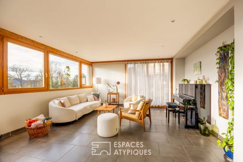 Maison ossature bois avec vue panoramique sur la plaine