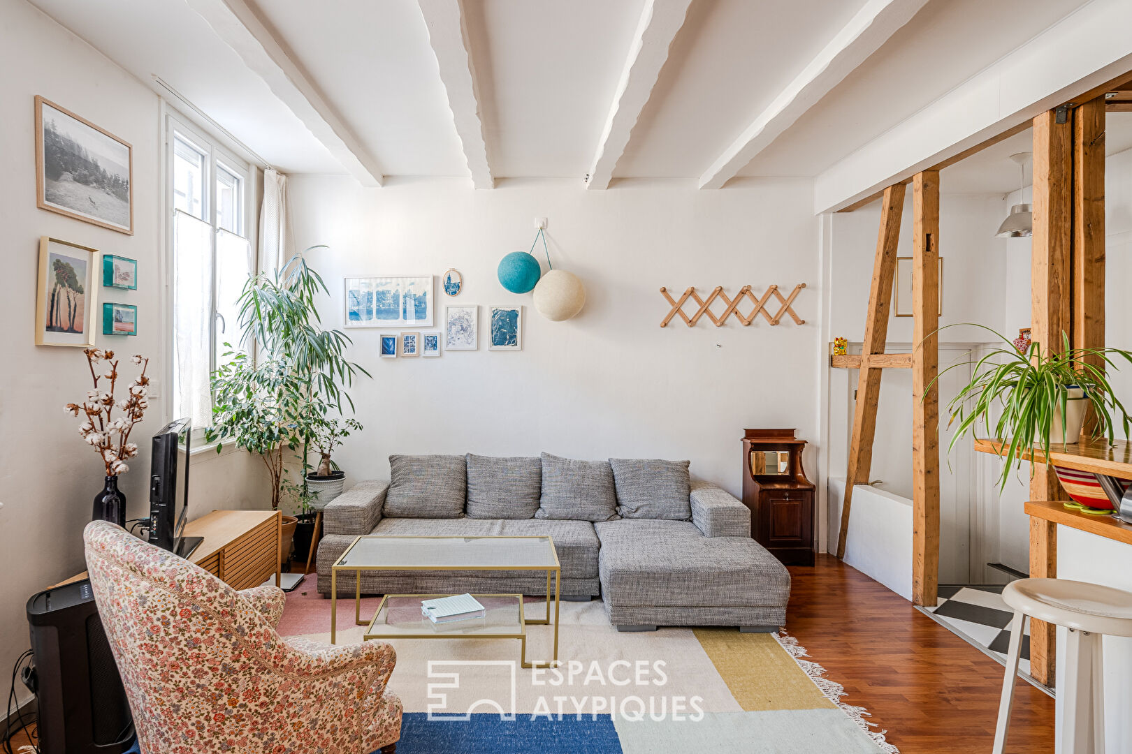 Appartement de caractère rénové au calme d&rsquo;une cour intérieure