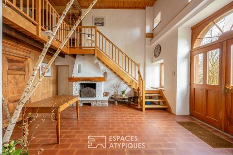 Ancienne ferme rénovée et sa vue bucolique entre vignes et montagnes