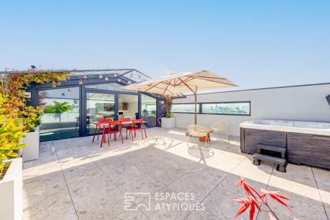 Triplex contemporain avec terrasses et vue panoramique