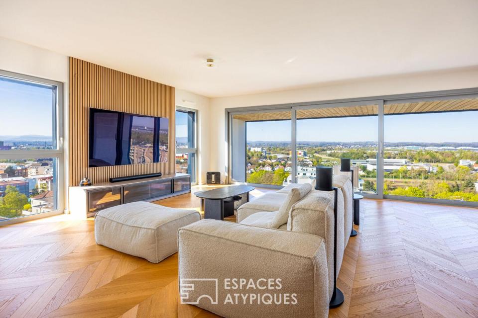 Triplex contemporain avec terrasses et vue panoramique