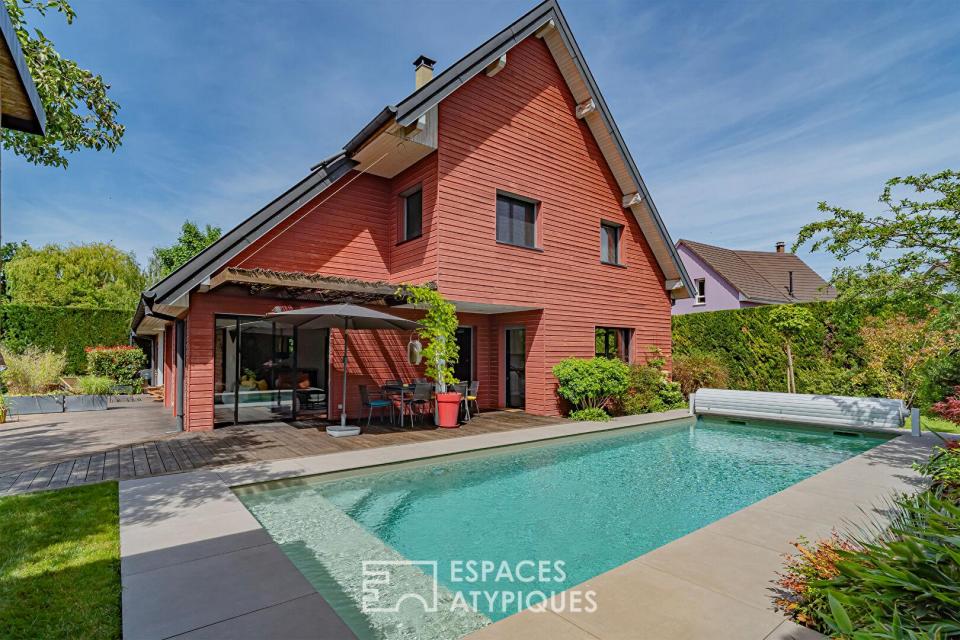 Maison d'architecte et sa piscine en coeur de vignoble