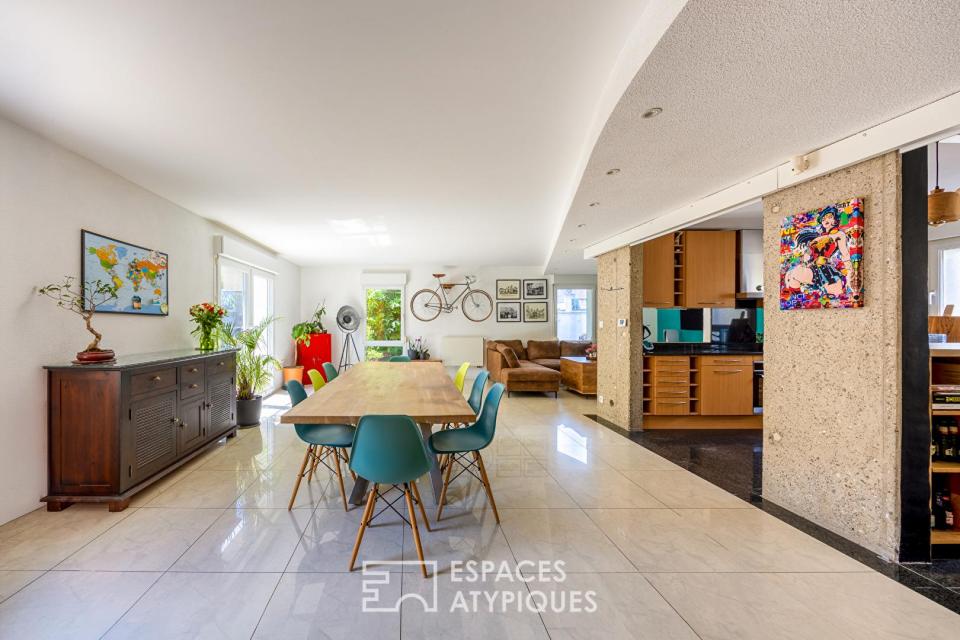 Appartement type loft d'architecte avec jardin plein sud