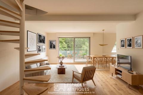 Duplex au dernier étage avec terrasses privatives début Robertsau