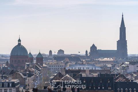 Appartement contemporain avec vue sur la Cathédrale et les Vosges.