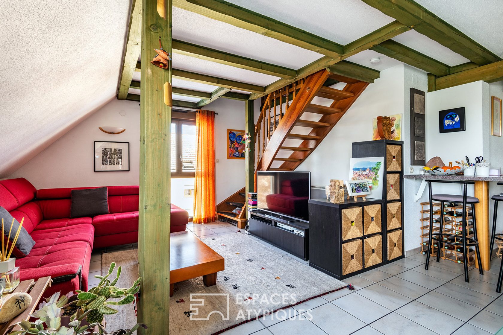Duplex en dernier étage avec vue dégagée