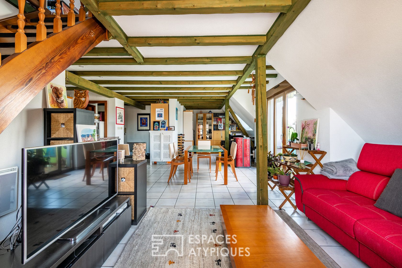 Duplex en dernier étage avec vue dégagée