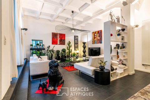 Contemporary loft and its patio