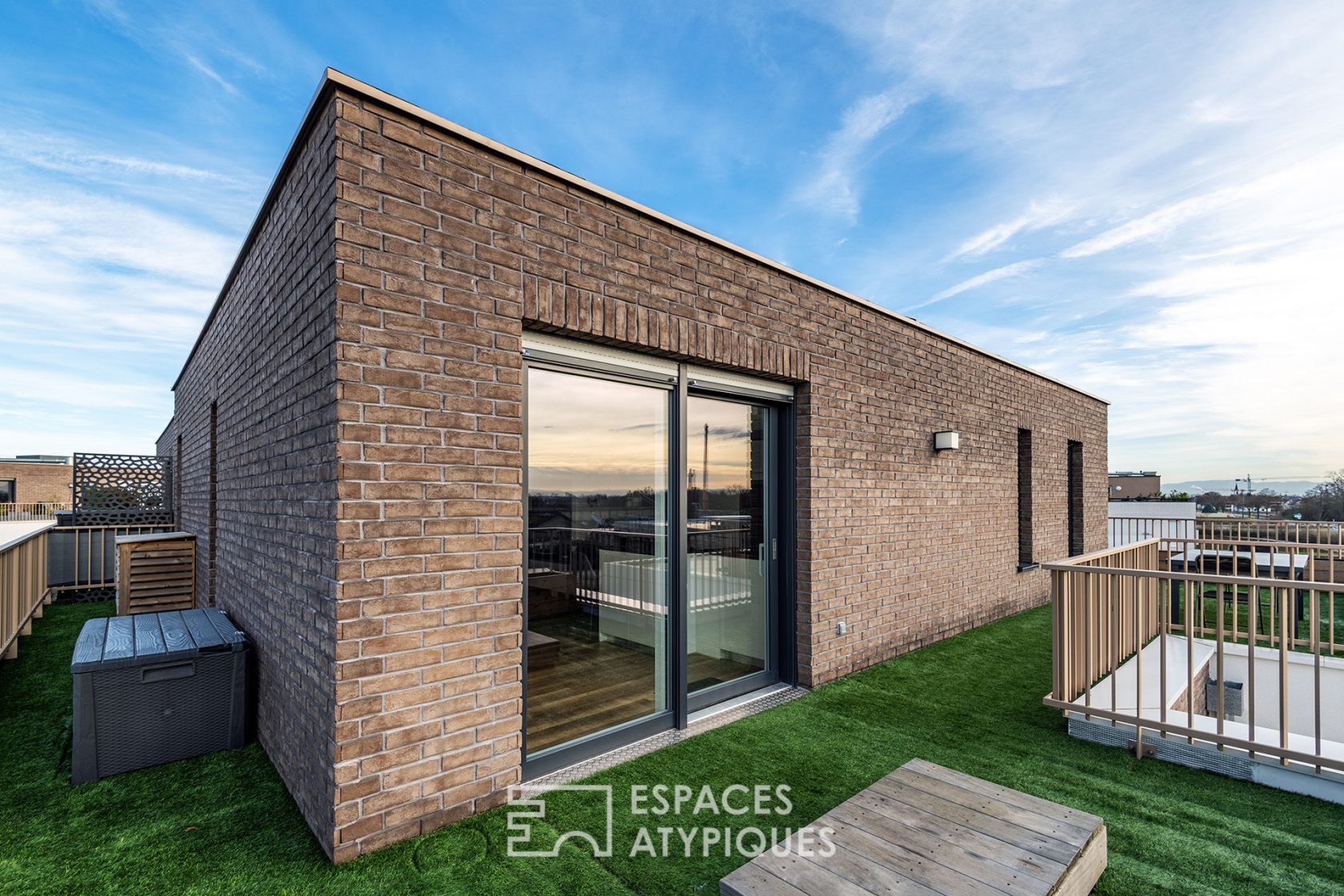 Contemporary attic and its terrace