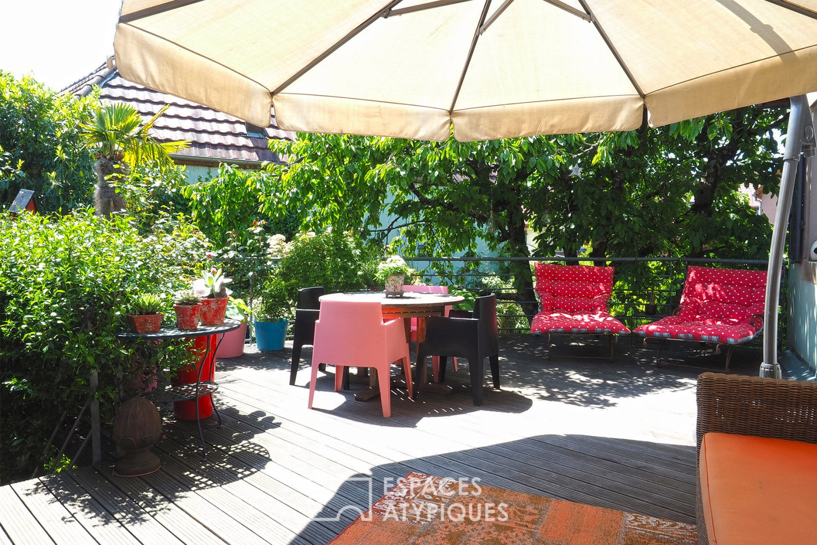 Renovated former barn and its secret garden