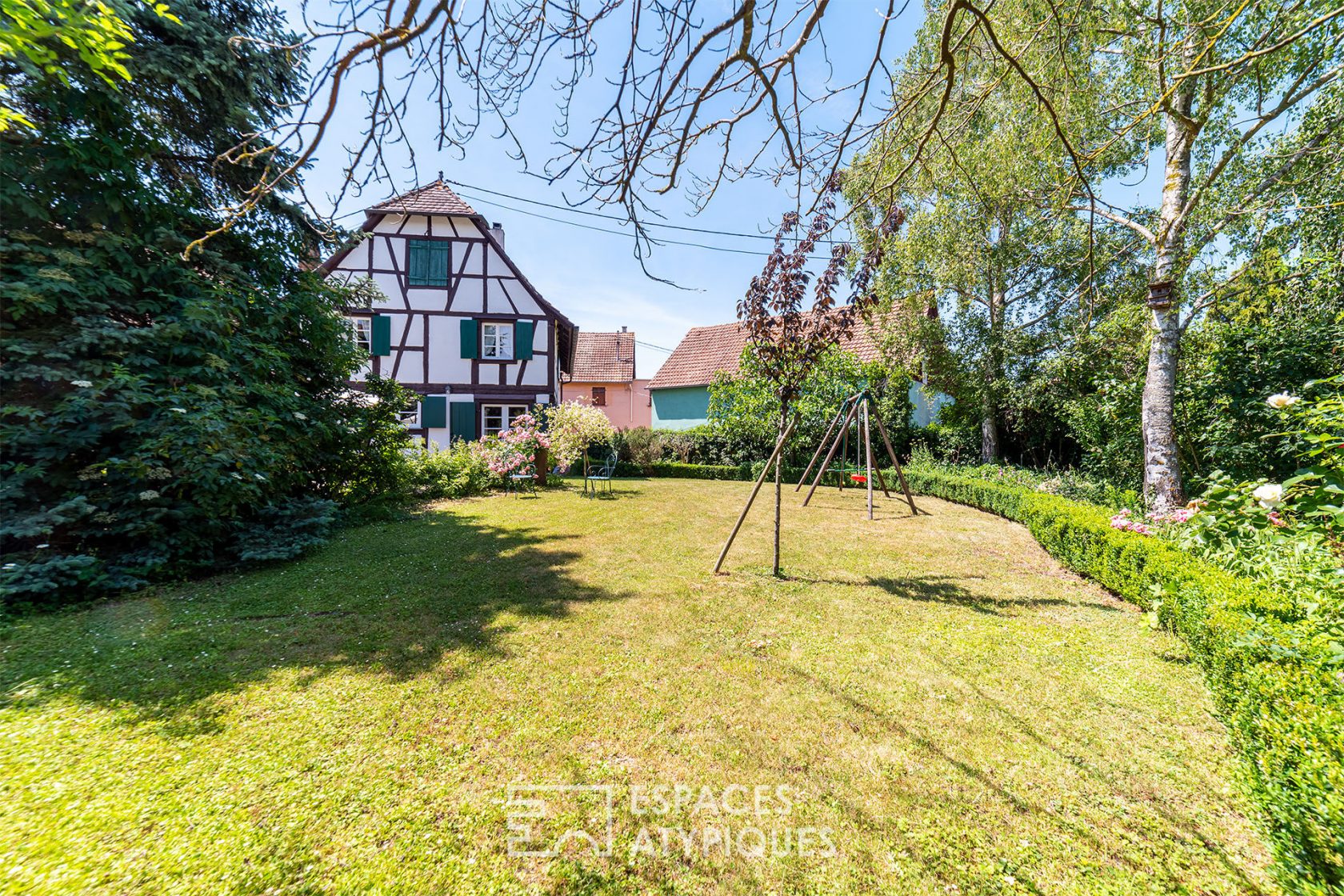 Renovated farmhouse and its guest rooms
