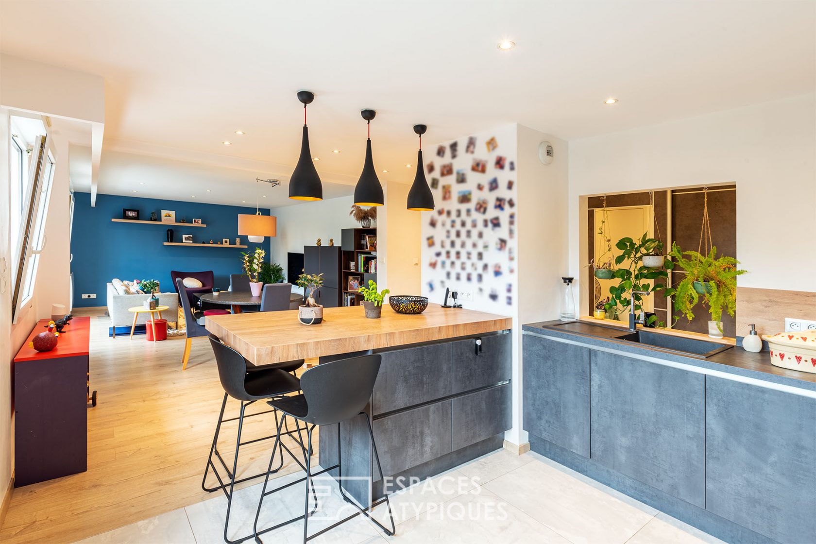 Duplex and its terraces with a view of the greenery