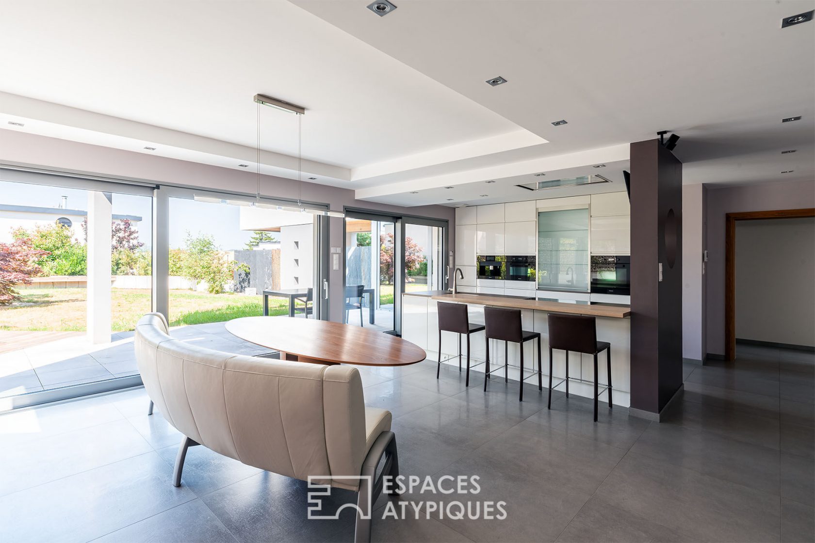 Contemporary villa with bold lines