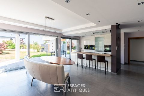 Contemporary villa with bold lines