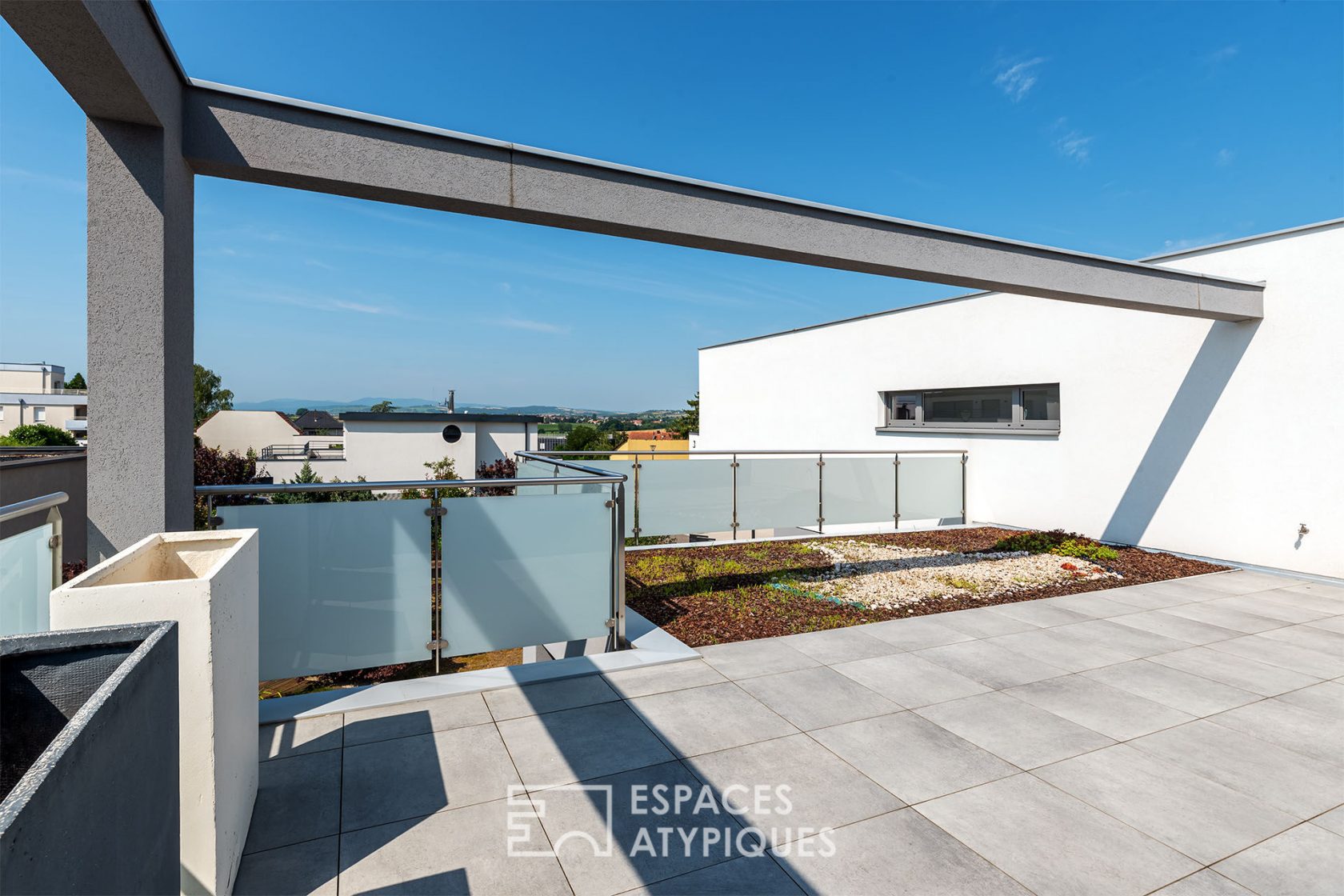 Contemporary villa with bold lines