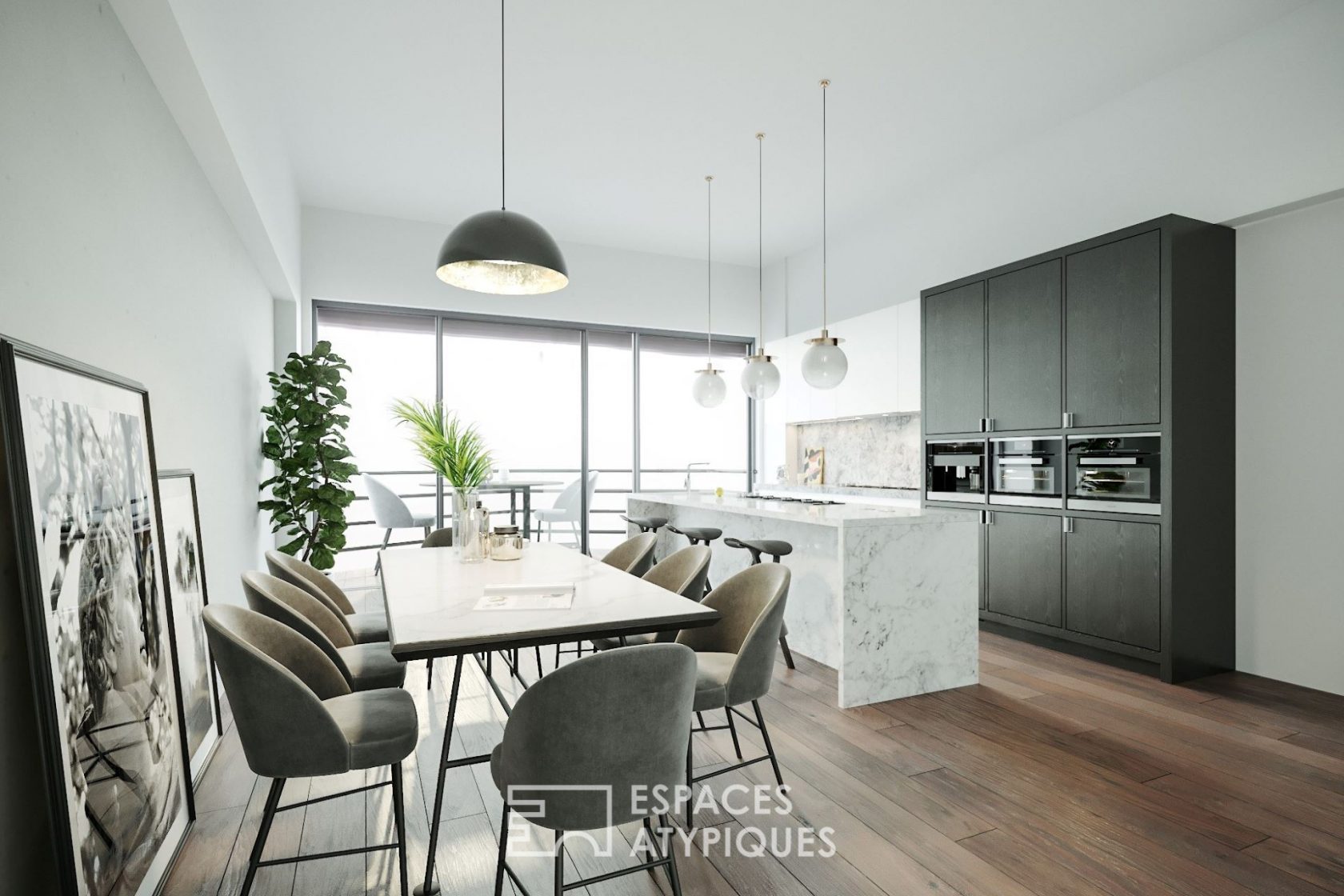 Loft duplex en plateau brut quartier Coop