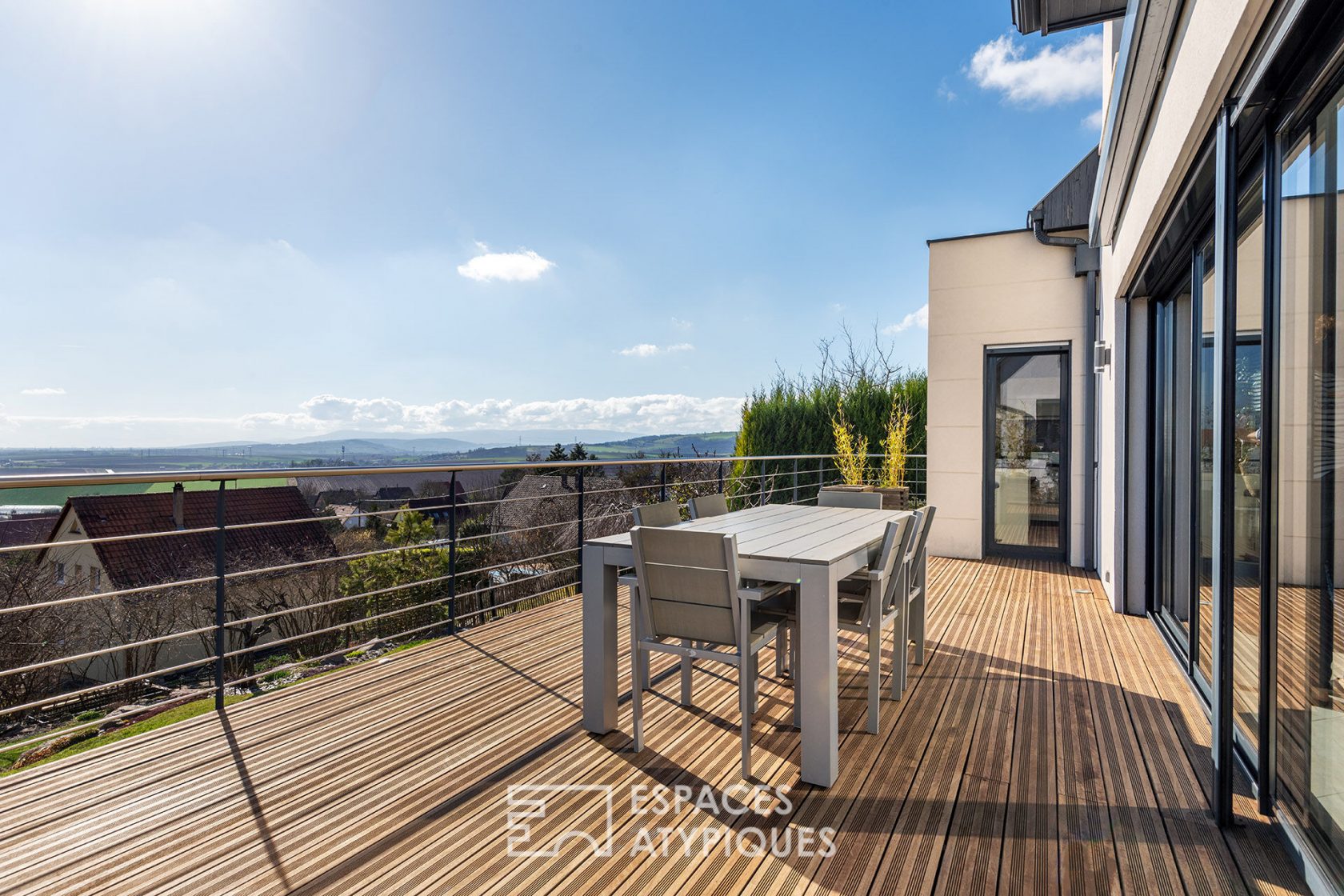 Maison contemporaine avec vue sur la plaine d’Alsace