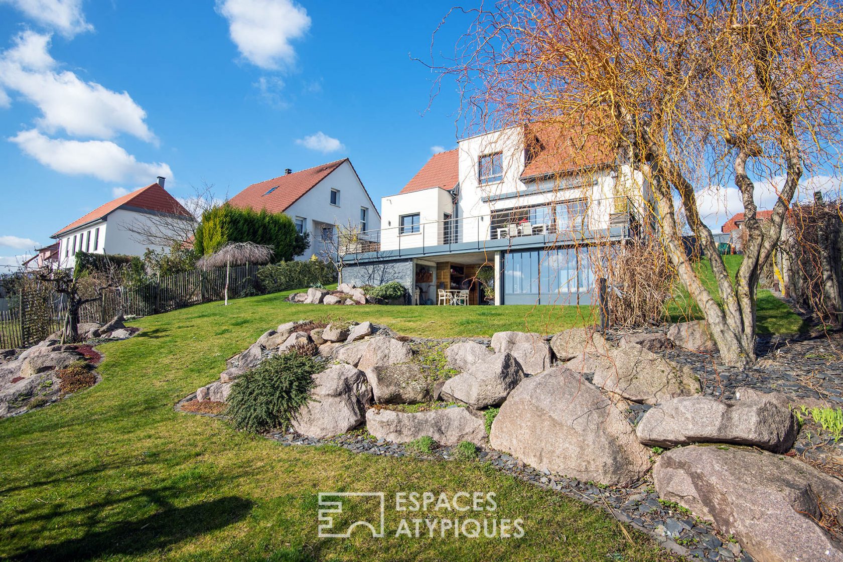 Maison contemporaine avec vue sur la plaine d’Alsace