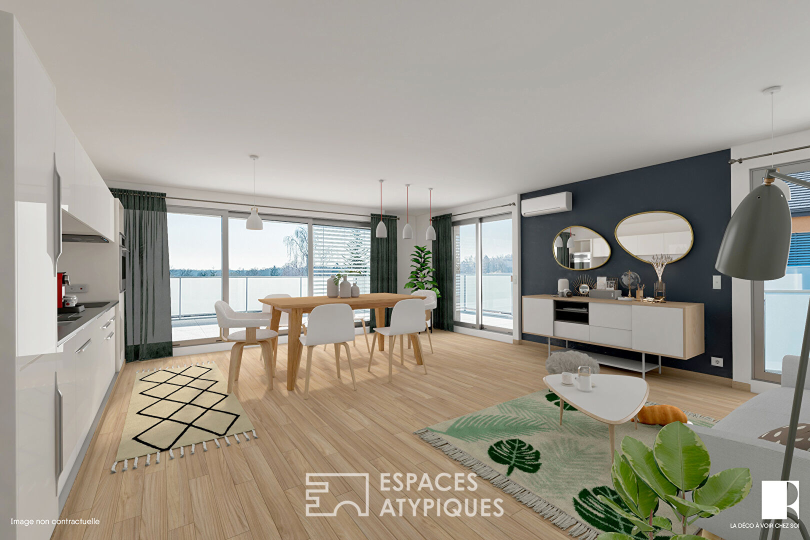 Penthouse with terrace and view of the Vosges mountains