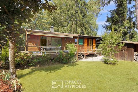 Maison en bois avec jardin et belle vue lac
