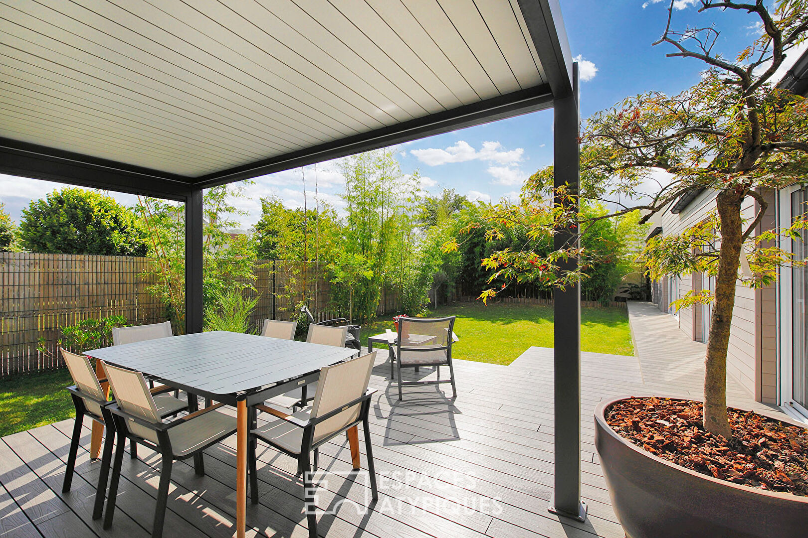 Contemporary single-storey house with garden