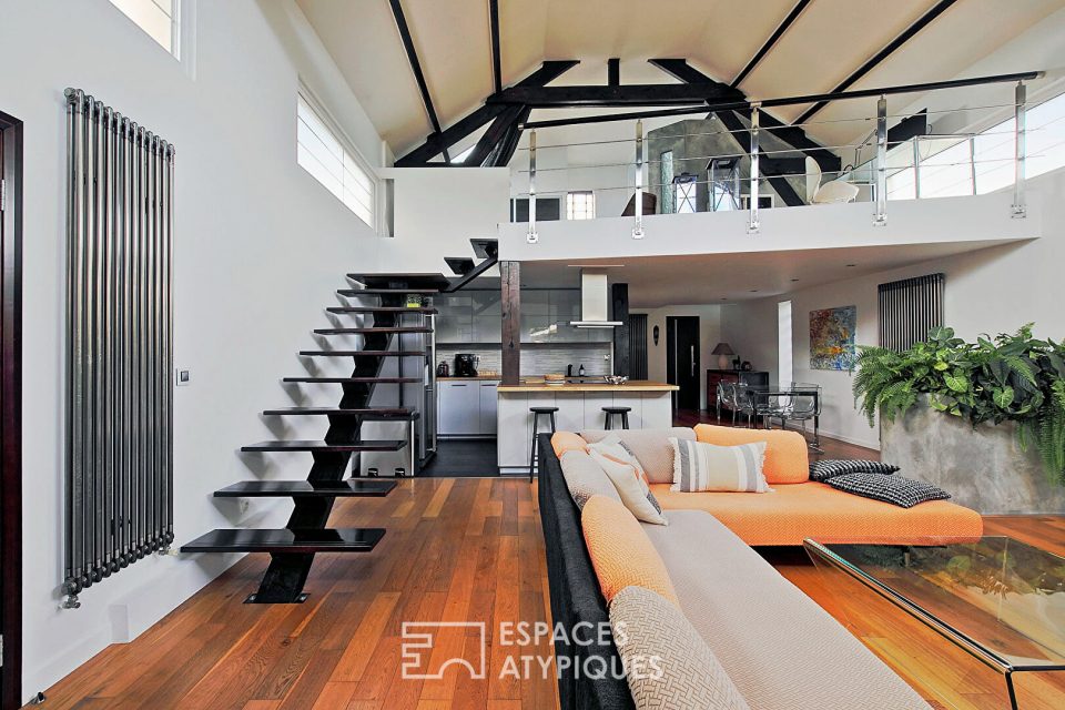 Maison style Loft avec atelier d'artiste et terrasses