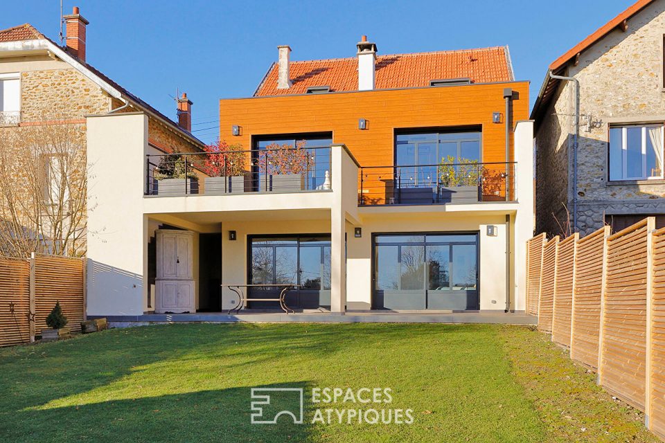 Maison meulière avec extension contemporaine