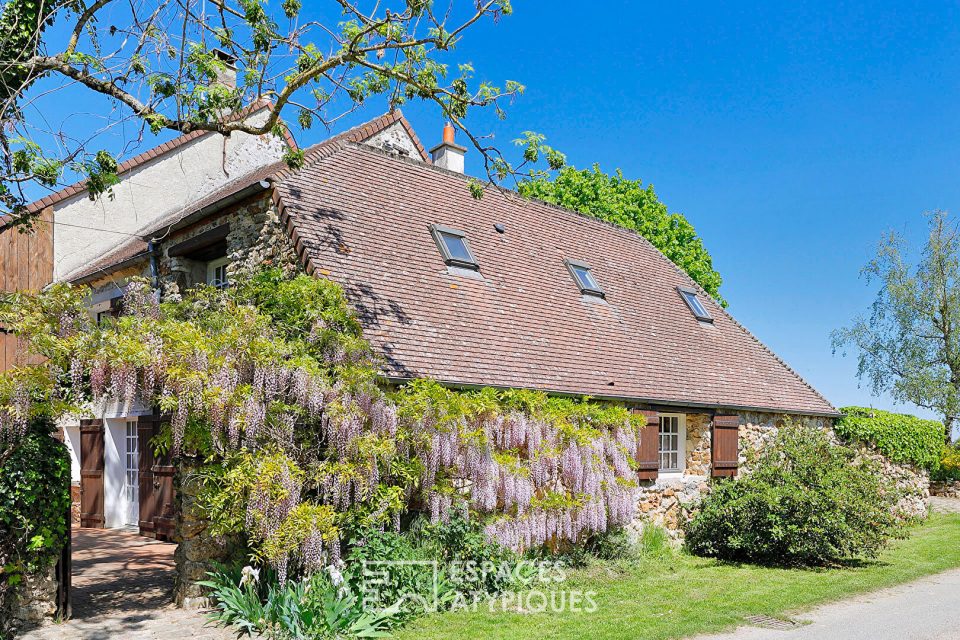 Belle propriété briarde avec jardin paysager dans la vallée du Petit Morin