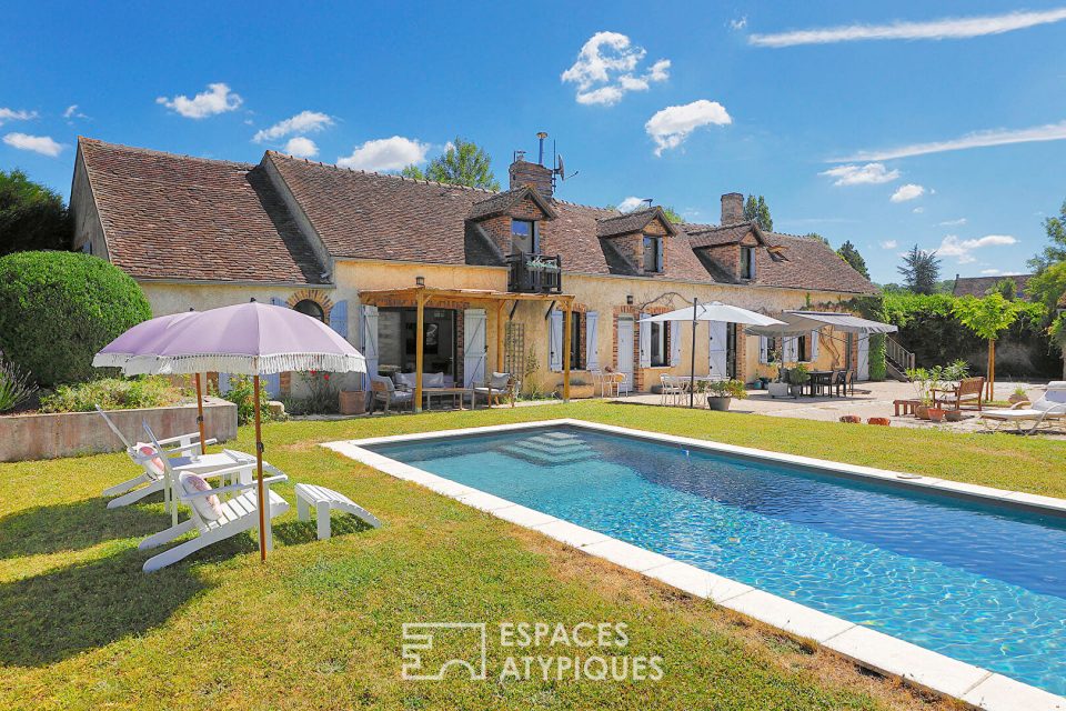Longère rénovée avec dépendance et piscine