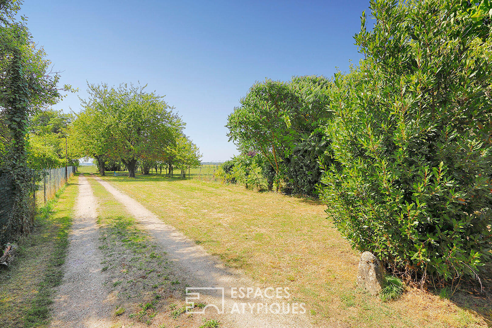 Maison en pierre avec un généreux jardin et ses arbres fruitiers