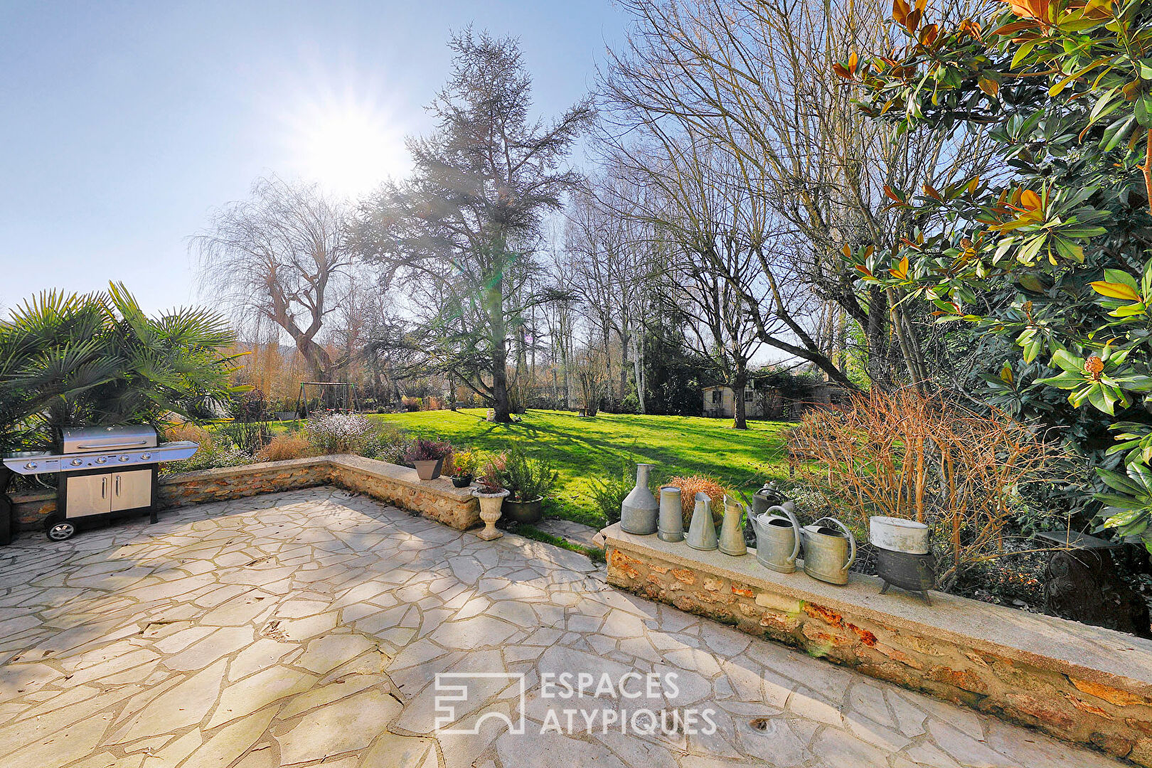 Authentic 18th century flour mill with landscaped enclosed garden