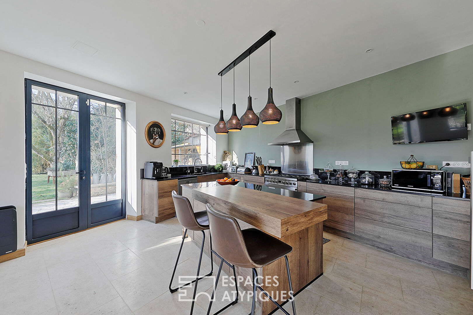 Authentic 18th century flour mill with landscaped enclosed garden