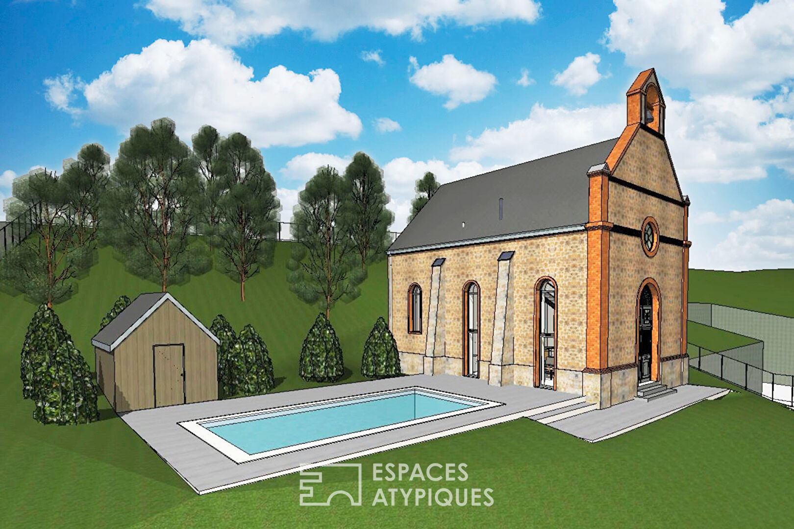 Une ancienne chapelle du XIX siècle à réinventer, au coeur de la vallée du Morin