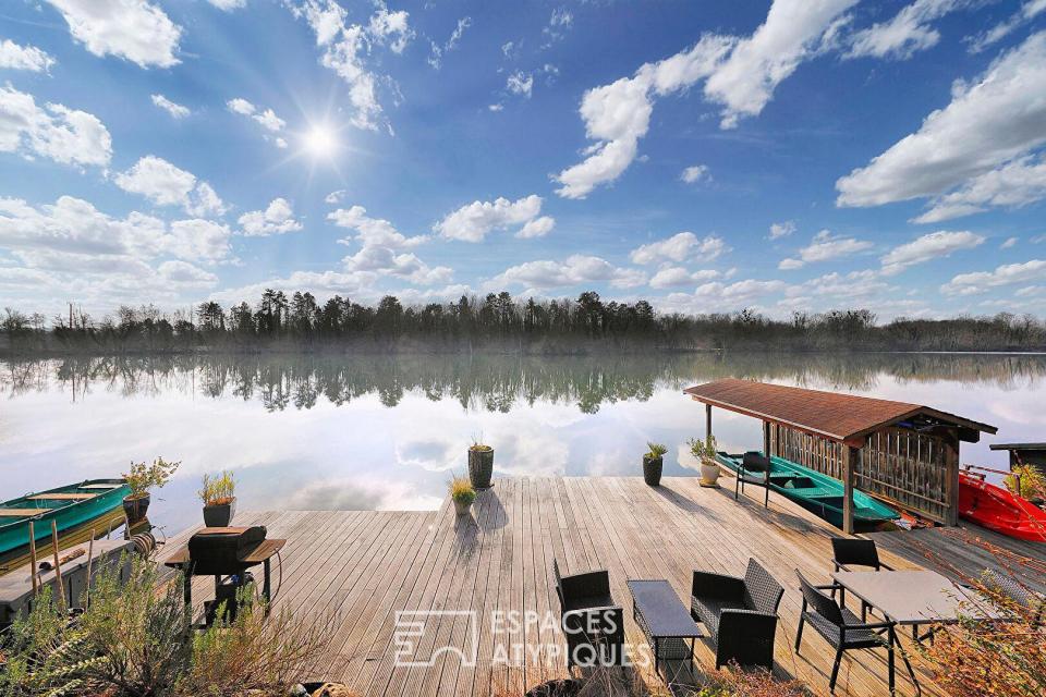 Maison avec vue imprenable sur un lac