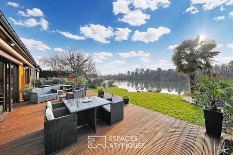 Maison avec vue imprenable sur un lac