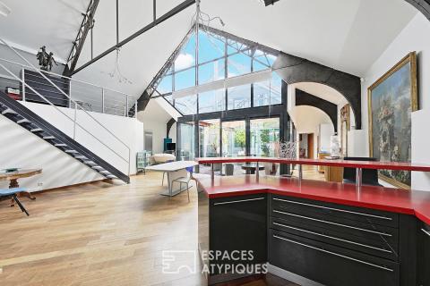 The Eiffel spirit at the heart of a loft near the banks of the Seine