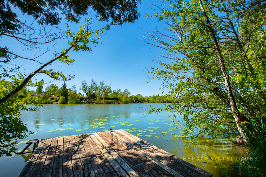 Maison ossature bois et sa vue imprenable sur un lac