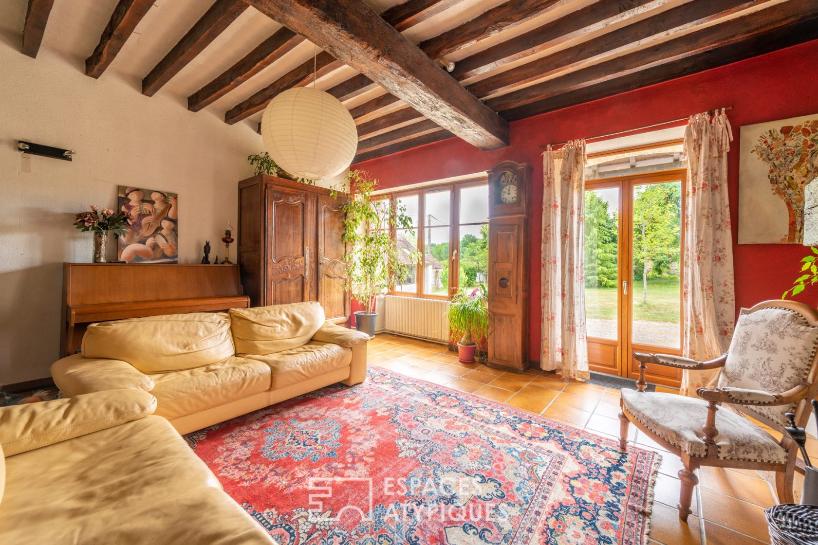 Country house with garden and outbuildings