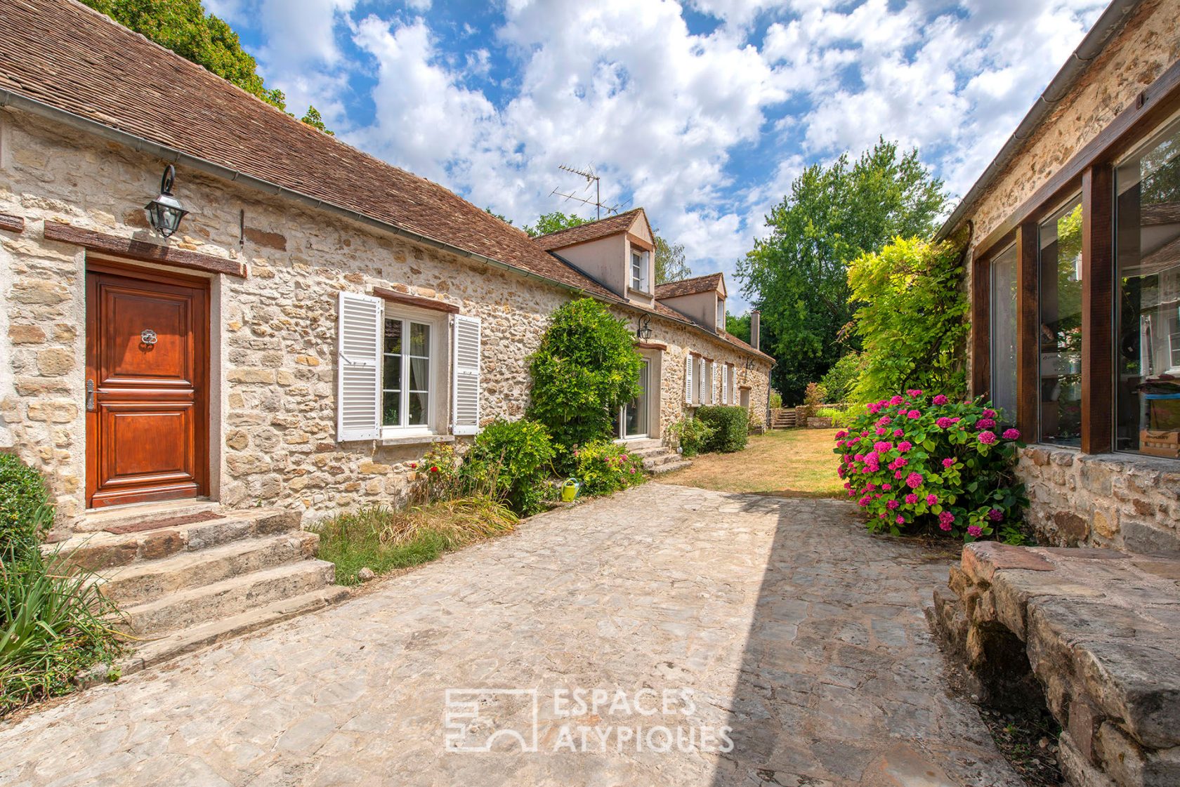 Authentic stone house with garden and outbuilding