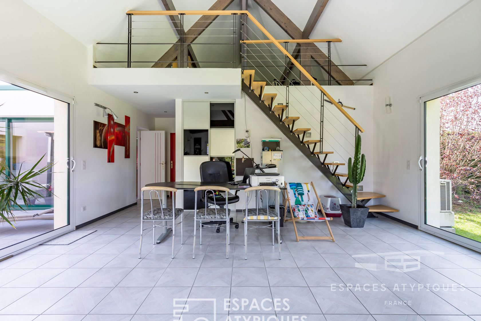 House with contemporary extension and garden