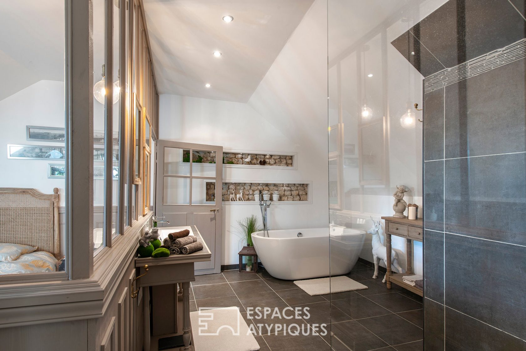 Charming renovated farmhouse with outbuildings and bucolic garden