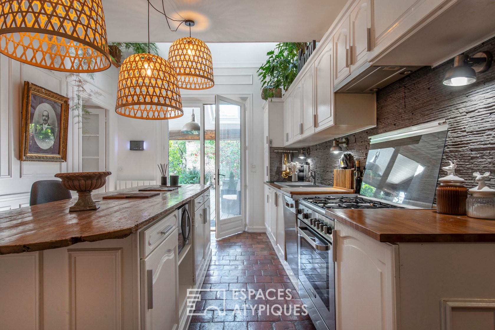 Charming renovated farmhouse with outbuildings and bucolic garden