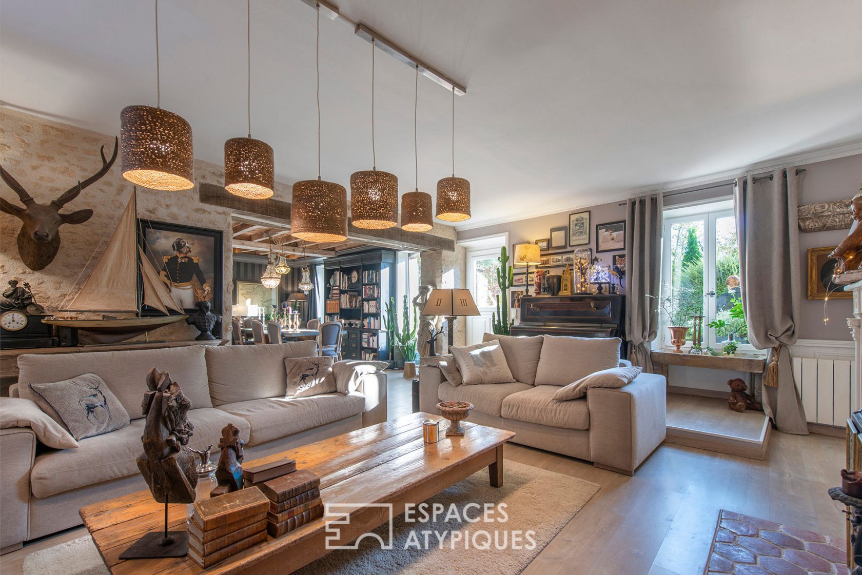 Charming renovated farmhouse with outbuildings and bucolic garden