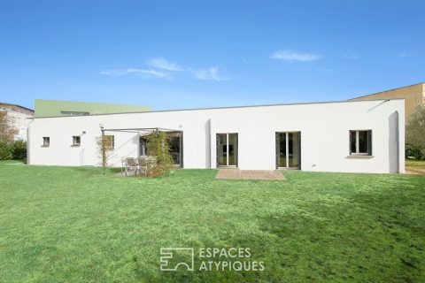 Contemporary loft style house with garden