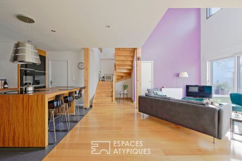 Contemporary house with garden