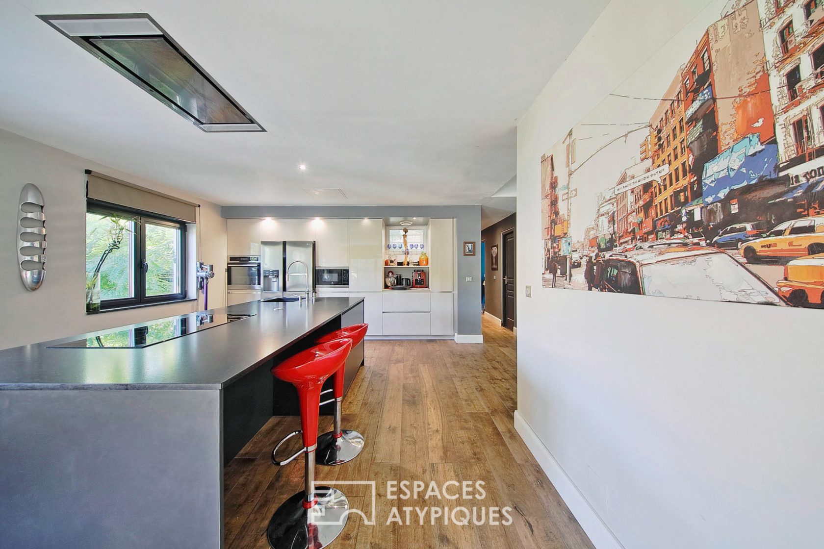 Maison contemporaine avec jardin