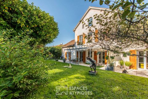 Character house with natural swimming pool and outbuilding