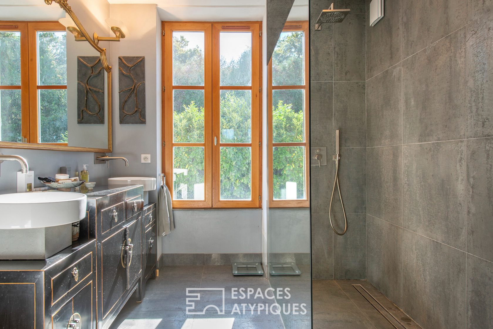 Character house with natural swimming pool and outbuilding