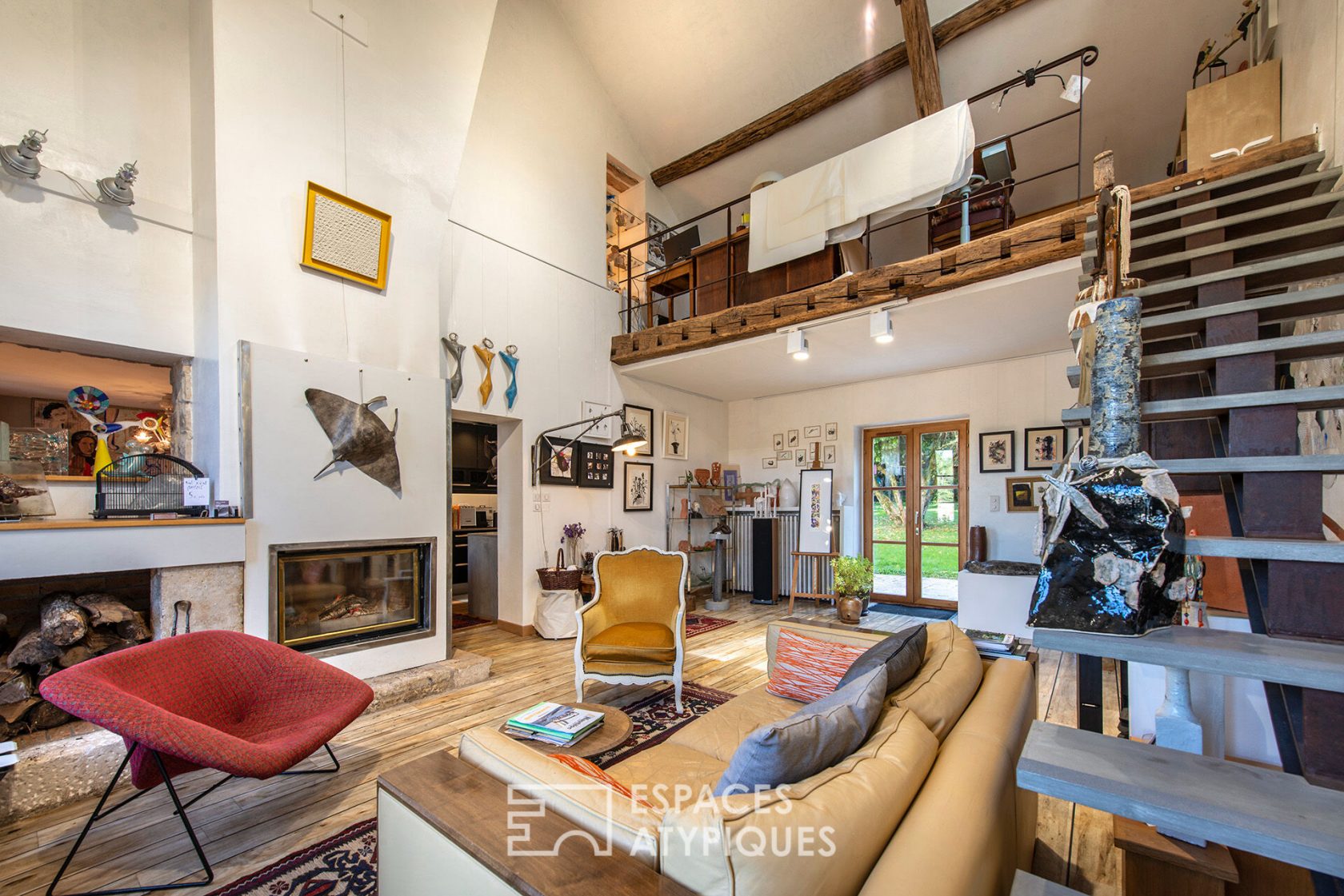 Character house with natural swimming pool and outbuilding