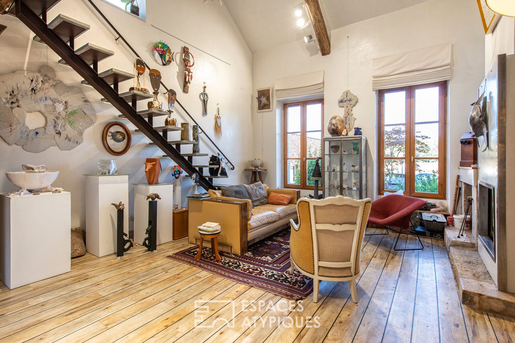 Character house with natural swimming pool and outbuilding